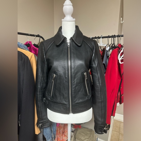 Maje Leather Jacket - Picture 4 of 5